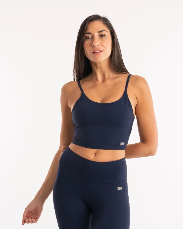 Delia Tank Bra - Navy