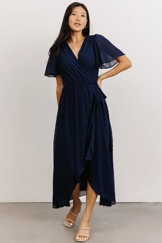 Waverly Wrap Dress | Navy